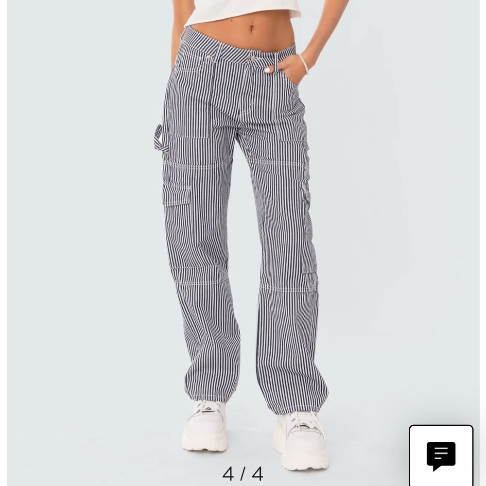 Edikted Stripe Out Cargo Pants